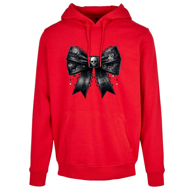 Hoodie - Schwarze Schleife Skull