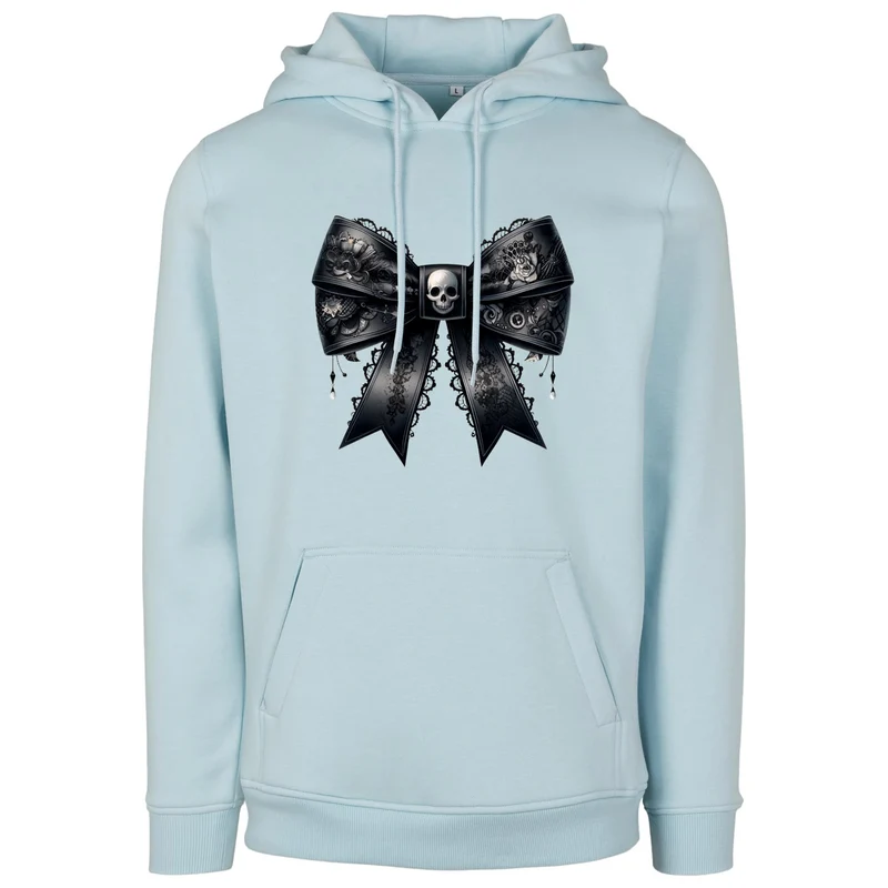 Hoodie - Schwarze Schleife Skull