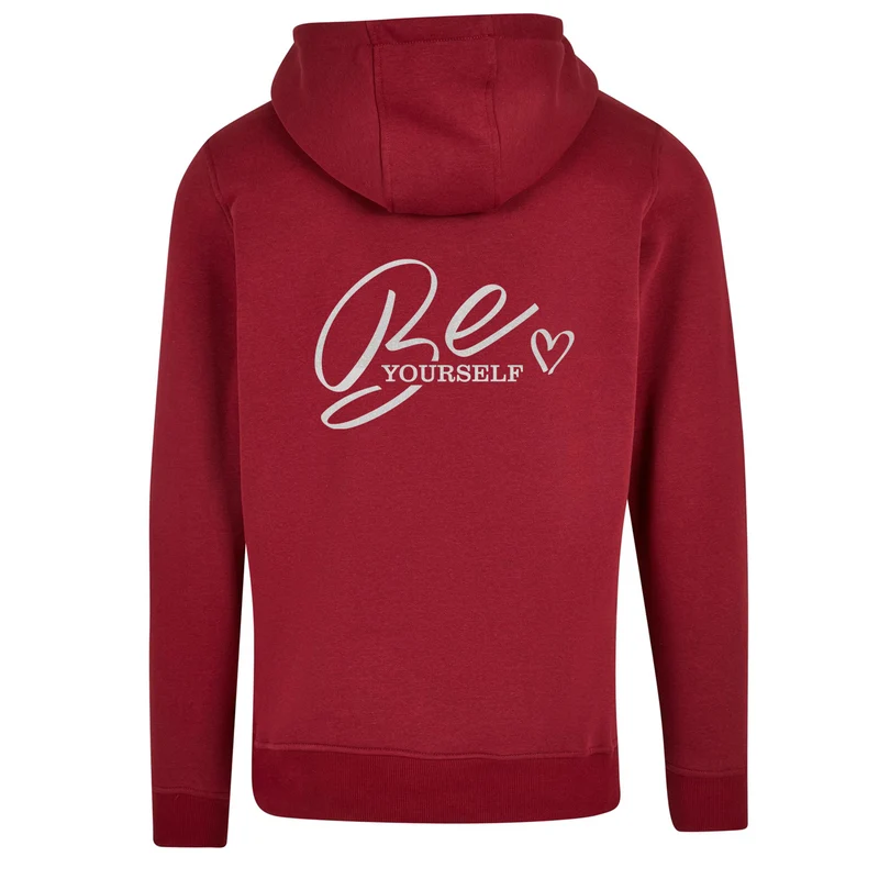 ZIP Hoodie - Be Yourself - Druck Weiß - verschiedene Farben zur Auswahl