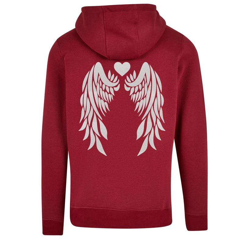 ZIP Hoodie - Angel Wings - Druck Weiß Rainbow - verschiedene Farben zur Auswahl