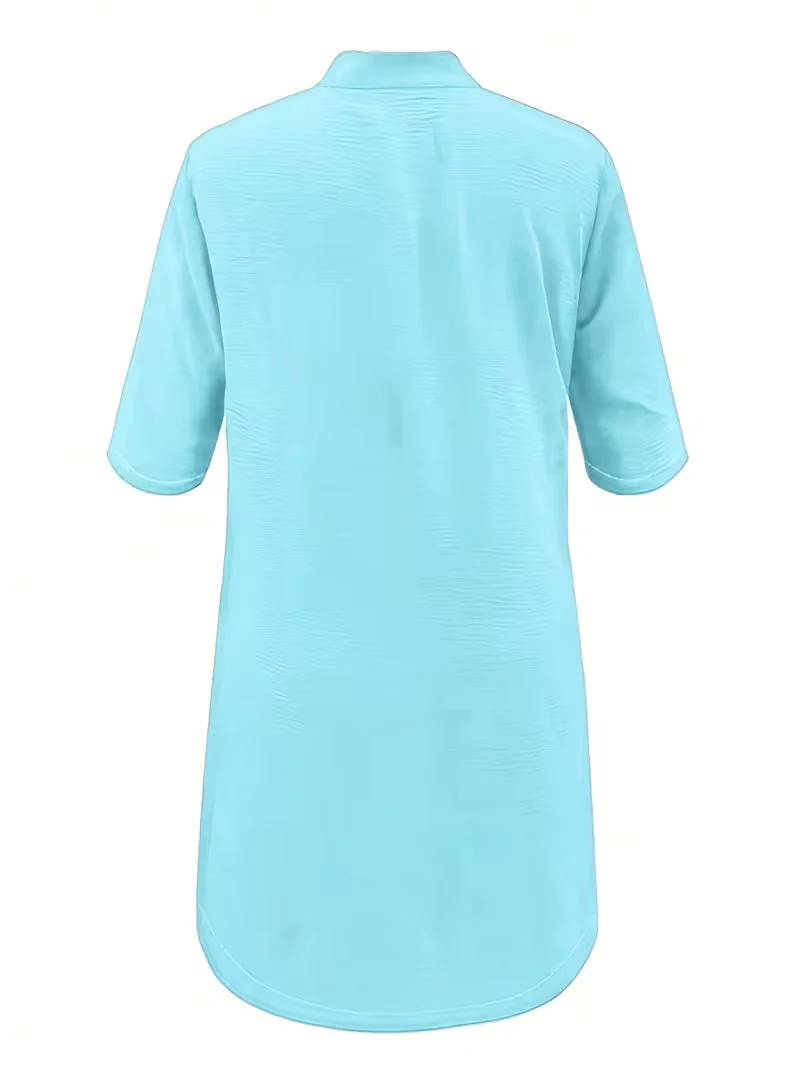 Keiniza – Kurzarm-Hemd Kleid