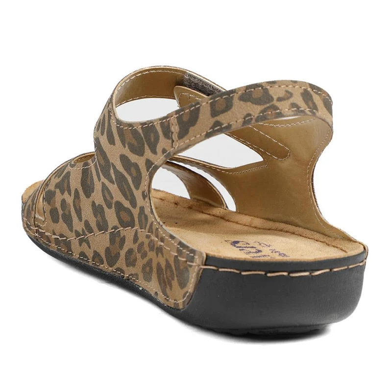 Cushioned Touch-Fasten Sandals - SERAY41003 / 327 591 - Leopard