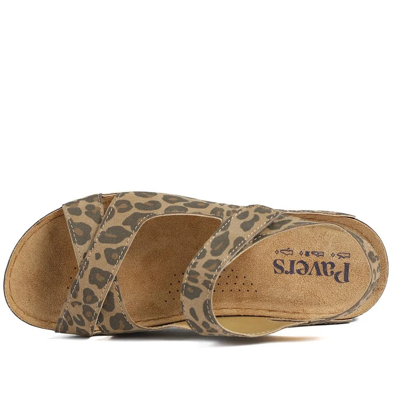 Cushioned Touch-Fasten Sandals - SERAY41003 / 327 591 - Leopard