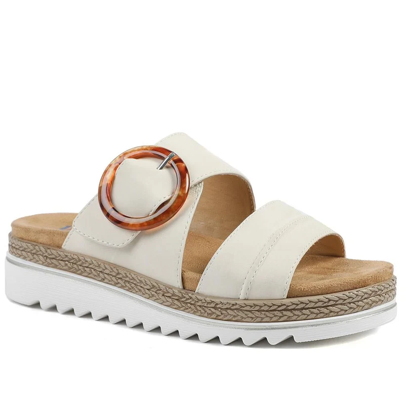 Adjustable-Fitting Mules - WBINS41023 / 327 085 - Beige