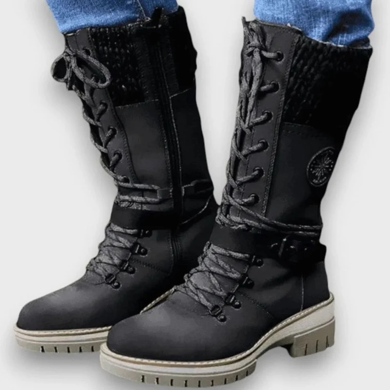 Nela | Damen Orthopädische Winterstiefel und Absatz