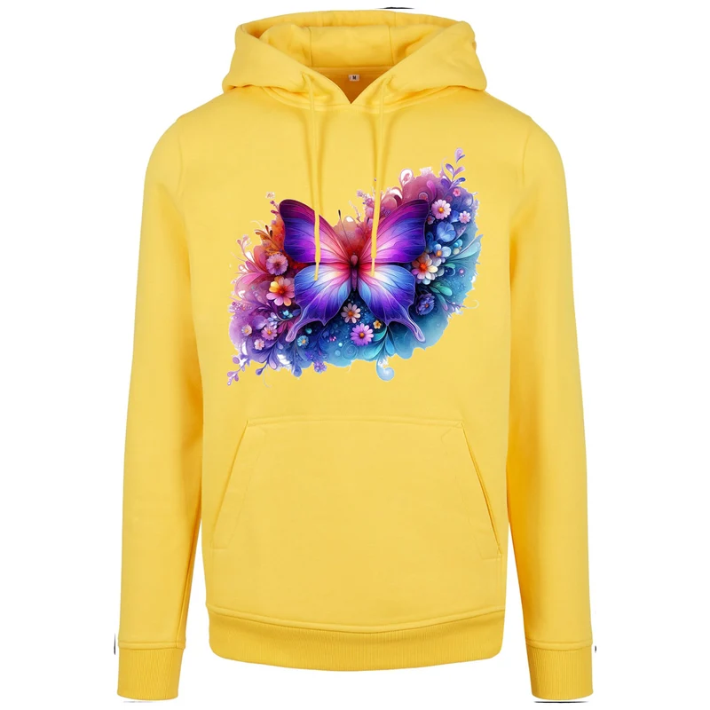 Hoodie - Butterfly Schmetterling Bunt Druck - verschiedene Farben zur Auswahl