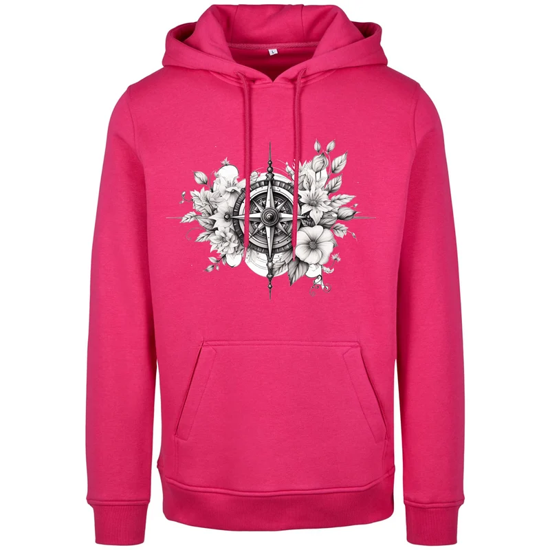 Hoodie - Kompass Druck - verschiedene Farben zur Auswahl