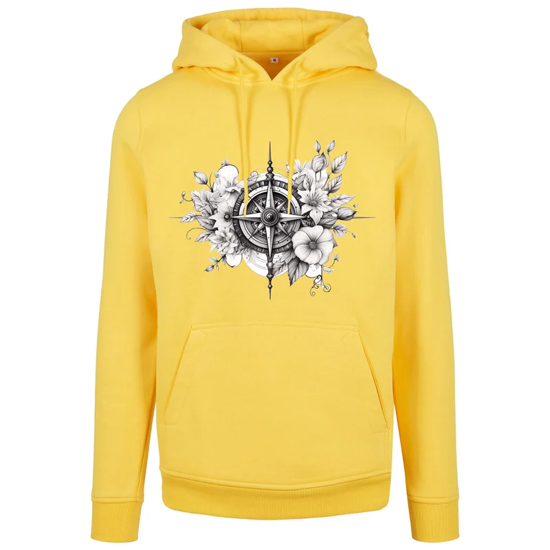 Hoodie - Kompass Druck - verschiedene Farben zur Auswahl