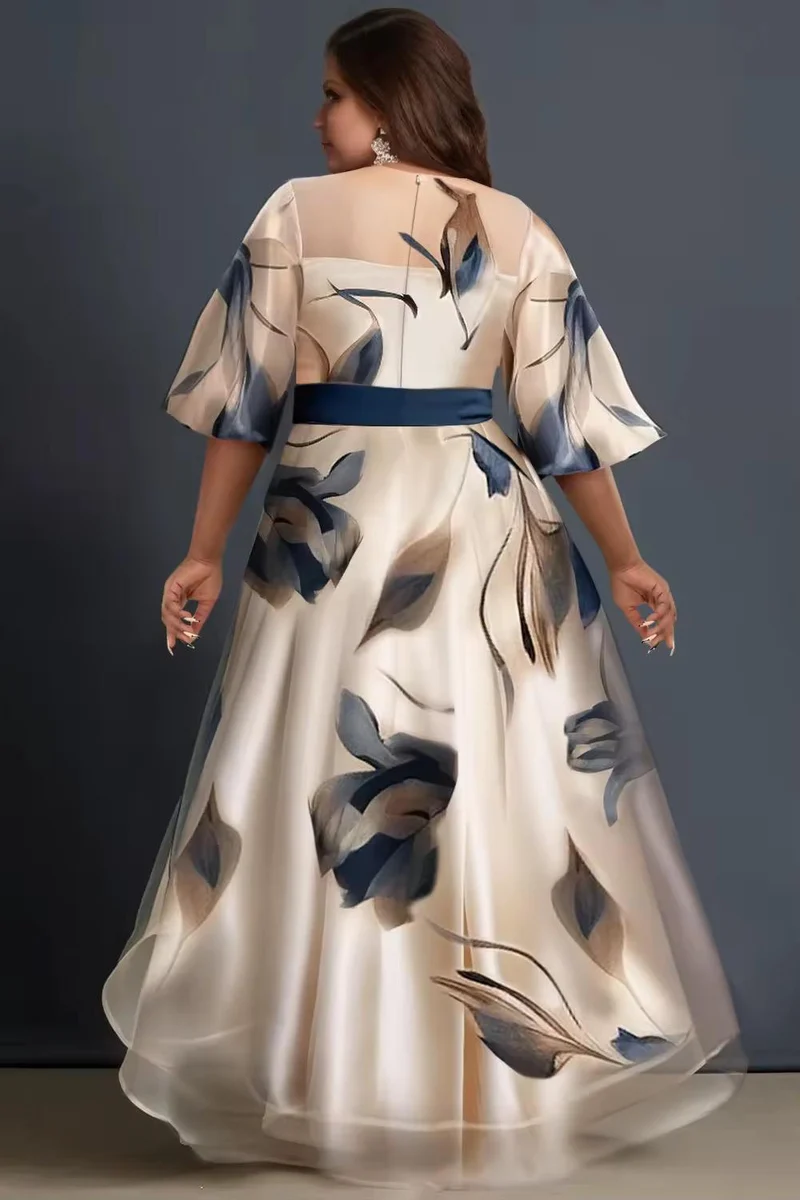 Lunara – Fließendes Maxikleid aus Chiffon mit Blumenmuster