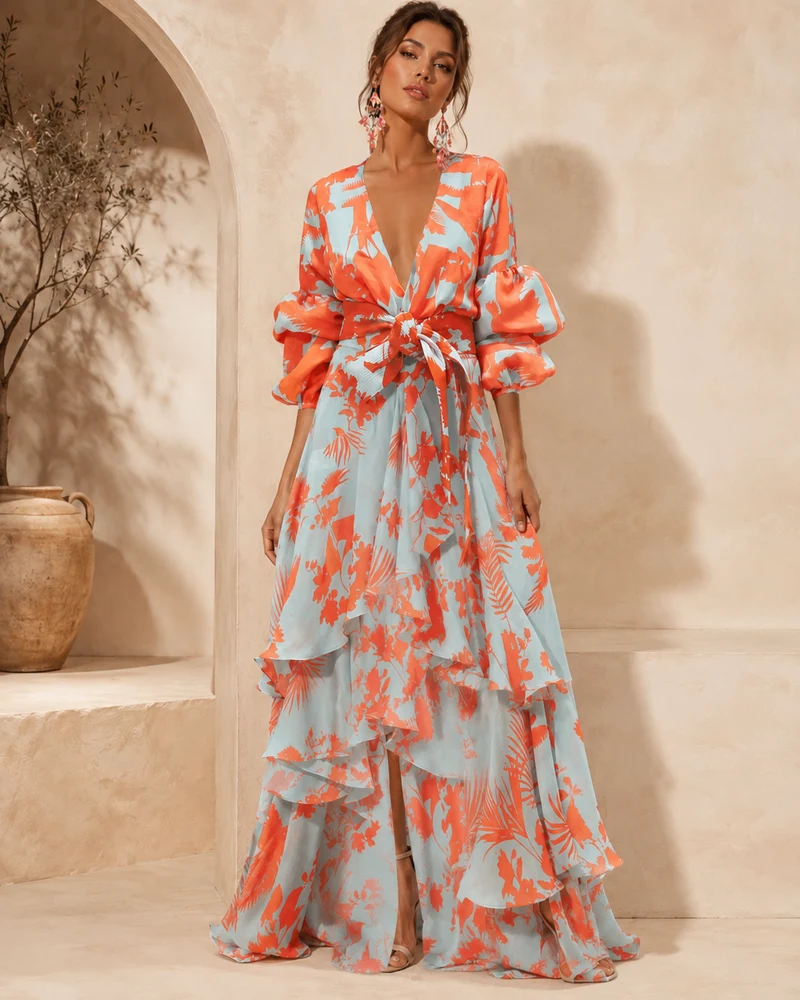 Liaya – Stilvolles „Korallengarten“-Kleid