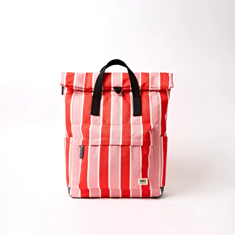 ROKA Canfield B Seaside Stripe Medium Tasche aus recyceltem Canvas