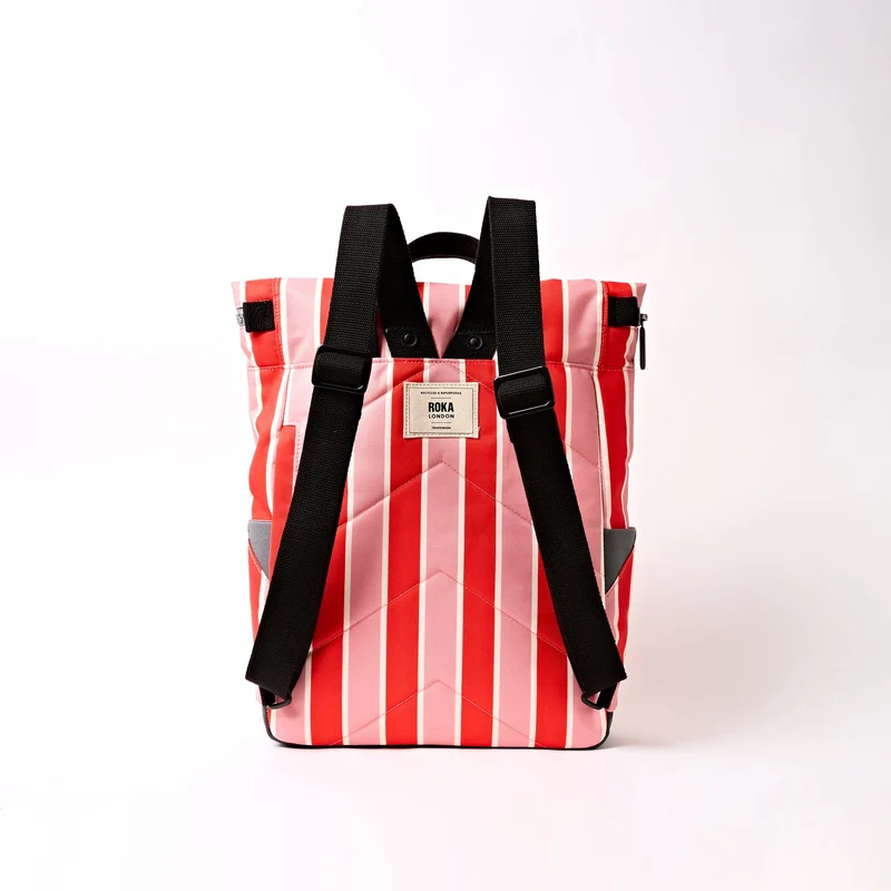 ROKA Canfield B Seaside Stripe Medium Tasche aus recyceltem Canvas