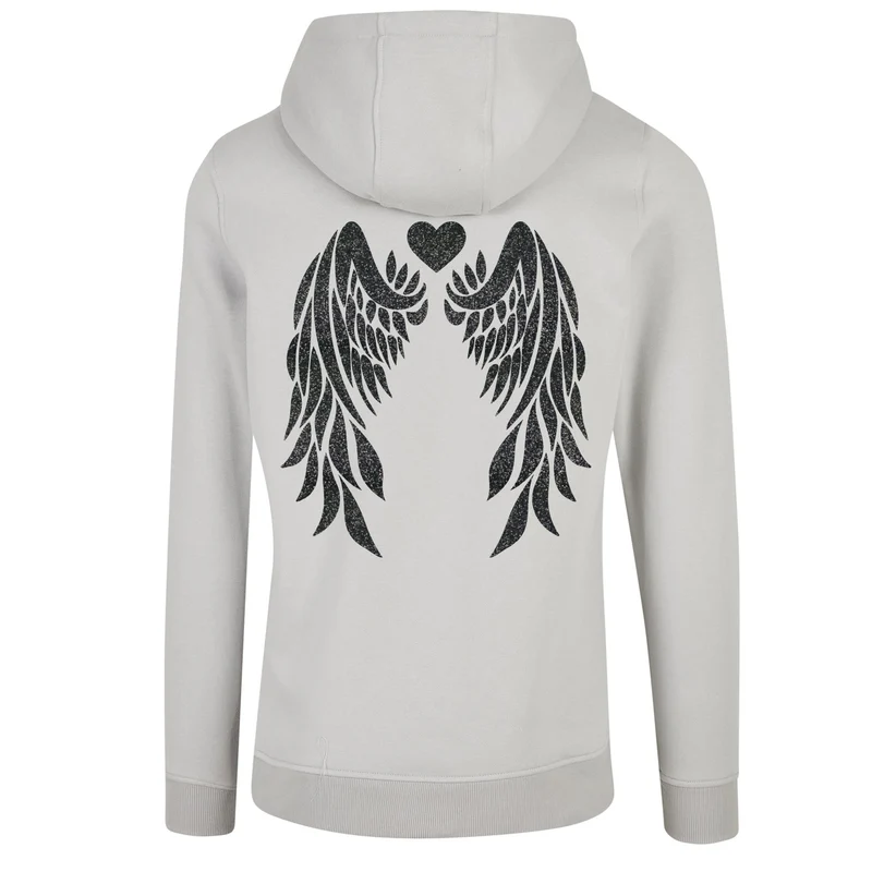 ZIP Hoodie - Angel Wings - Druck Schwarz - verschiedene Farben zur Auswahl