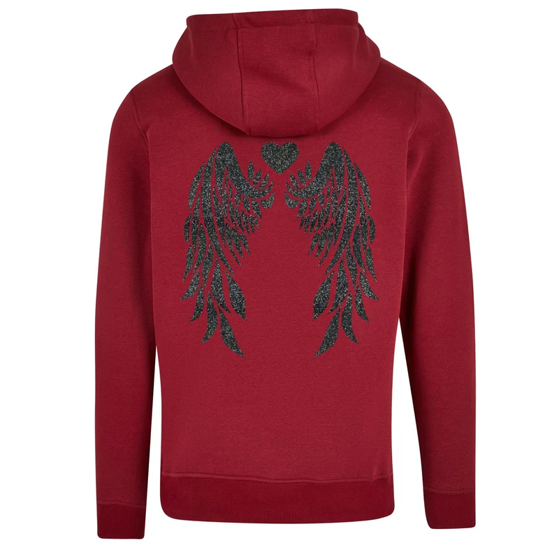 ZIP Hoodie - Angel Wings - Druck Schwarz - verschiedene Farben zur Auswahl