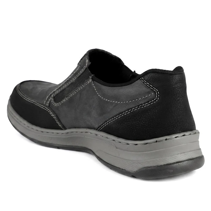 Rieker Elasticated Slip On Shoes - RKR44516 / 329 913 - Charcoal