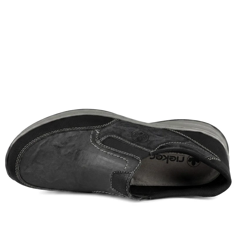 Rieker Elasticated Slip On Shoes - RKR44516 / 329 913 - Charcoal