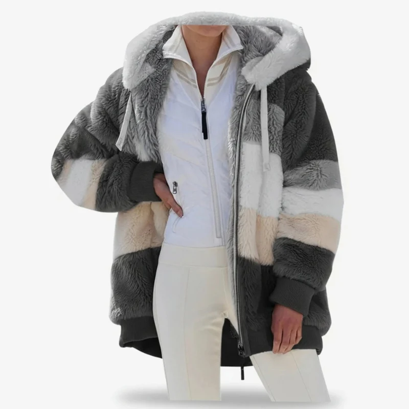 Bente | Damen Winterjacke mit Kapuze und Reißverschluss