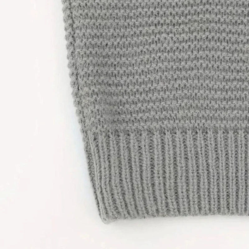 Ronja | Damen Graue Lange Strickjacke mit Struktur