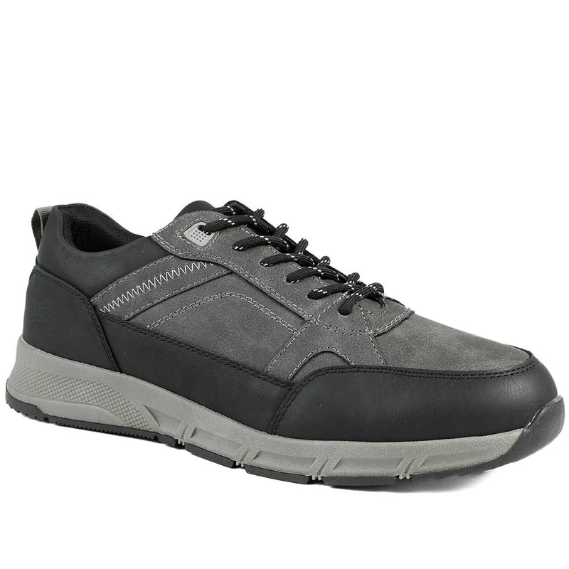 Wide Fit Rugged Lace Up Trainers - WBINS42068 / 327 865