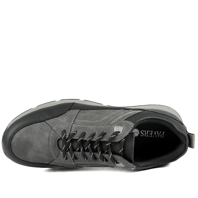 Wide Fit Rugged Lace Up Trainers - WBINS42068 / 327 865 - Grey