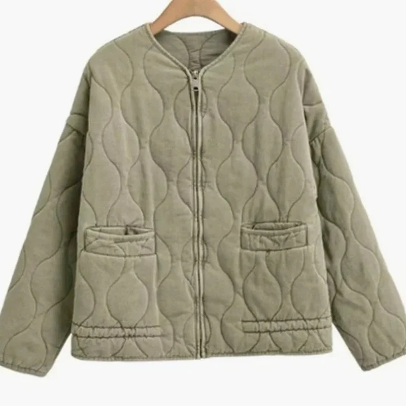 Annabel | Damen Steppjacke mit Stehkragen, Reißverschluss und Taschen