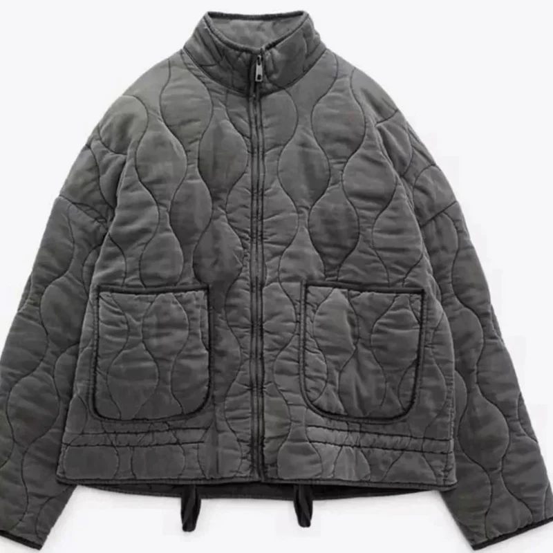 Annabel | Damen Steppjacke mit Stehkragen, Reißverschluss und Taschen