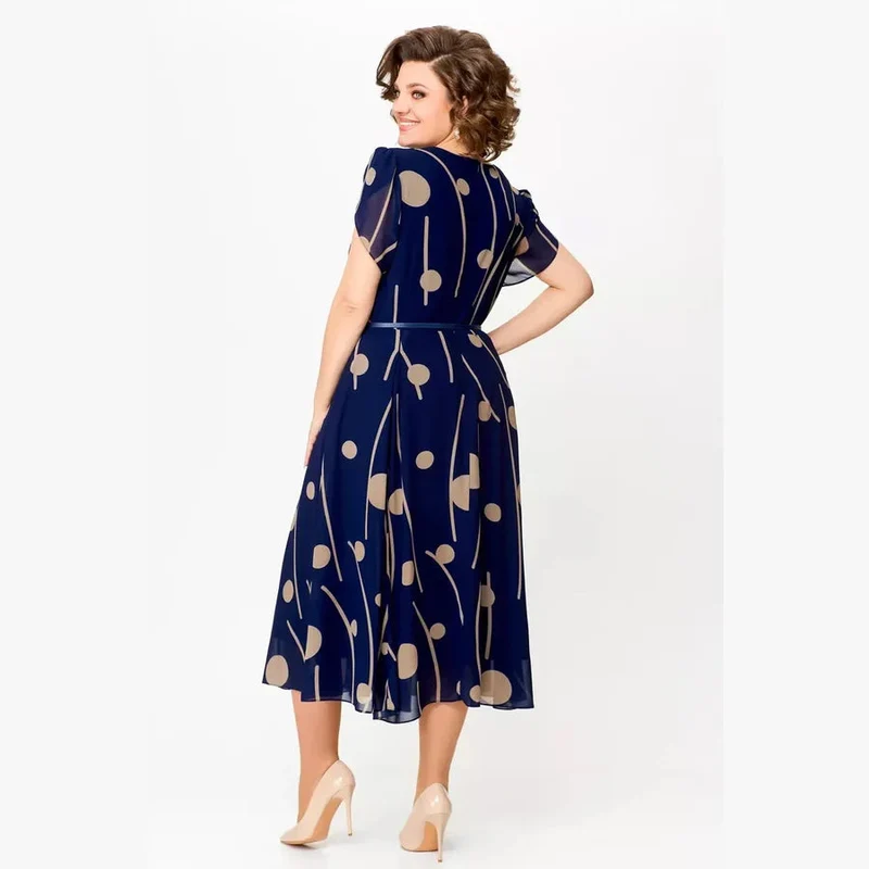 Nazeli – Midikleid Aus Chiffon Mit Polka-Dot-Muster