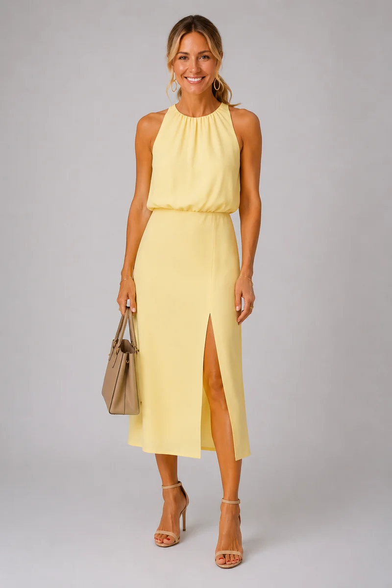 Antoinette – Middi Kleid Mit Seitenschlitz