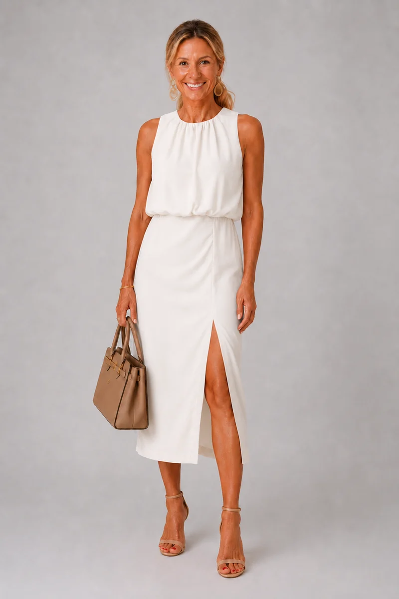 Antoinette – Middi Kleid Mit Seitenschlitz