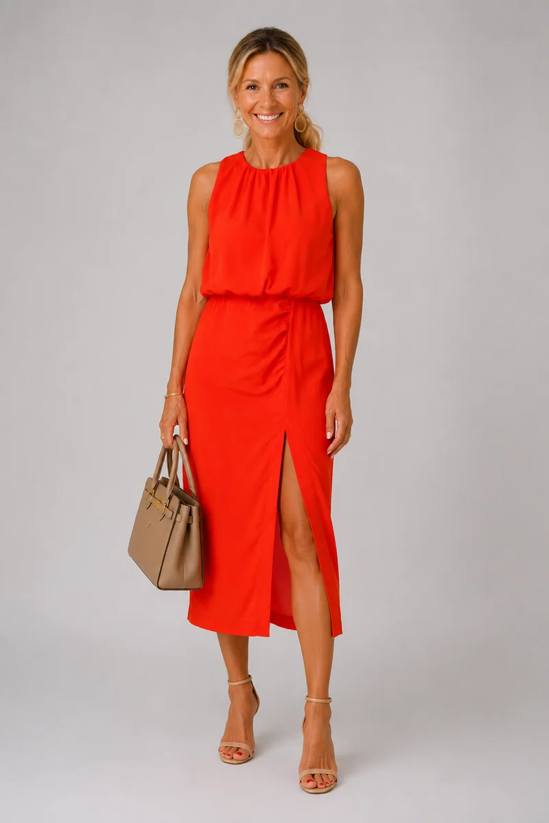 Antoinette – Middi Kleid Mit Seitenschlitz