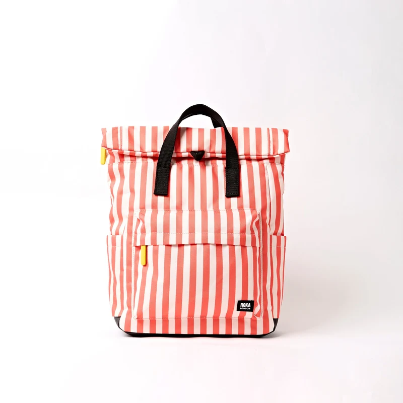 ROKA Canfield B Korallenstreifen Mittlere Tasche aus recyceltem Canvas
