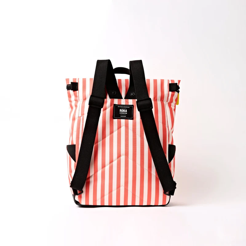 ROKA Canfield B Korallenstreifen Mittlere Tasche aus recyceltem Canvas