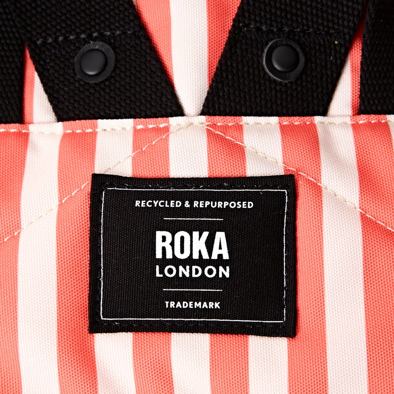 ROKA Canfield B Korallenstreifen Mittlere Tasche aus recyceltem Canvas
