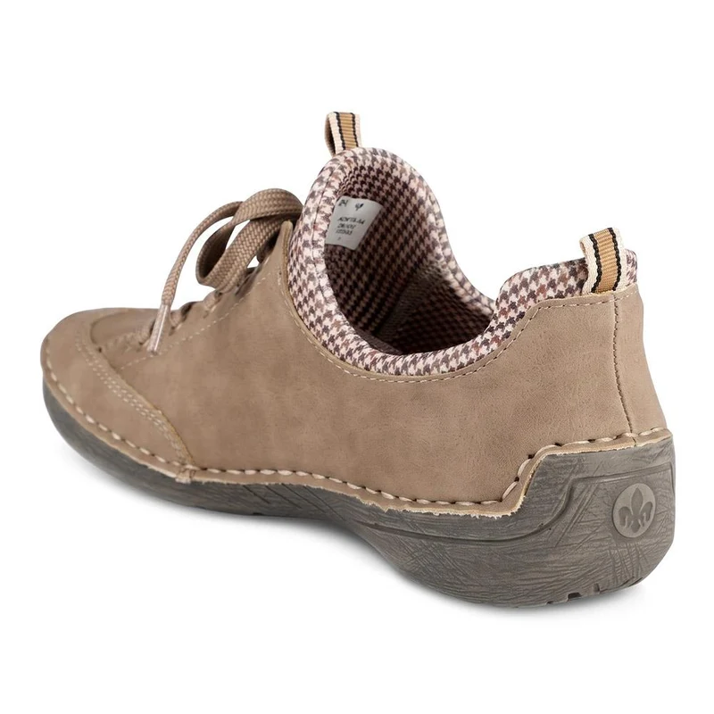 Rieker Easy Fitting Lace Up Trainers - RKR43590 / 329 728 - Beige
