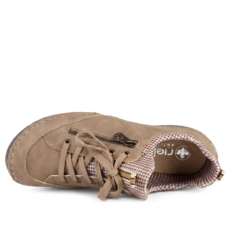 Rieker Easy Fitting Lace Up Trainers - RKR43590 / 329 728 - Beige