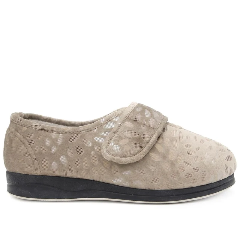 Extra-Wide Fit Slippers - AMINA / 323 506 - Natural