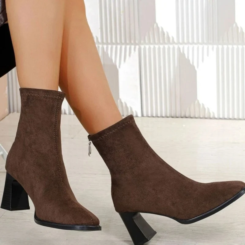 Elaine | Damen Orthopädische Stiefeletten mit Reißverschluss und Absatz