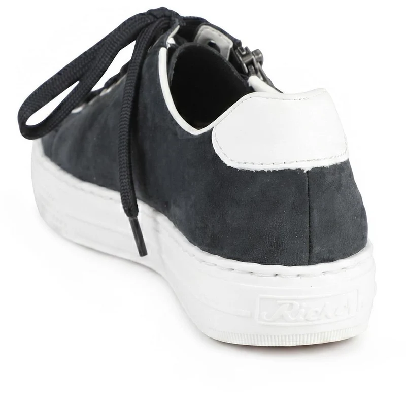 Leather Zip-Up Trainers - RKR31526 / 317 699 - Navy