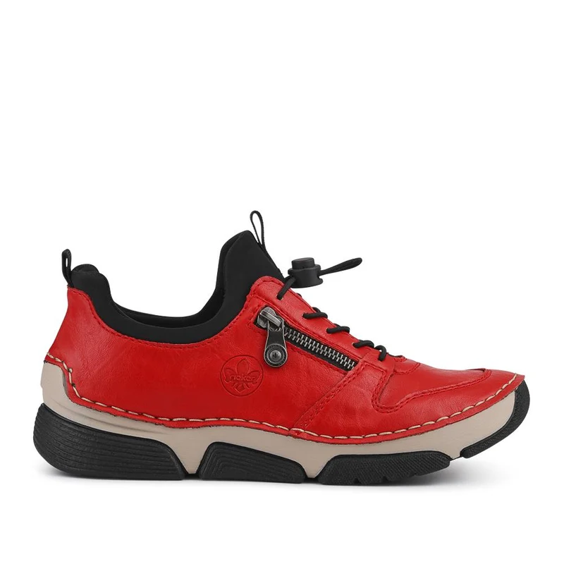 Rieker Lace-Up Trainers - RKR42506 / 327 792 - Red