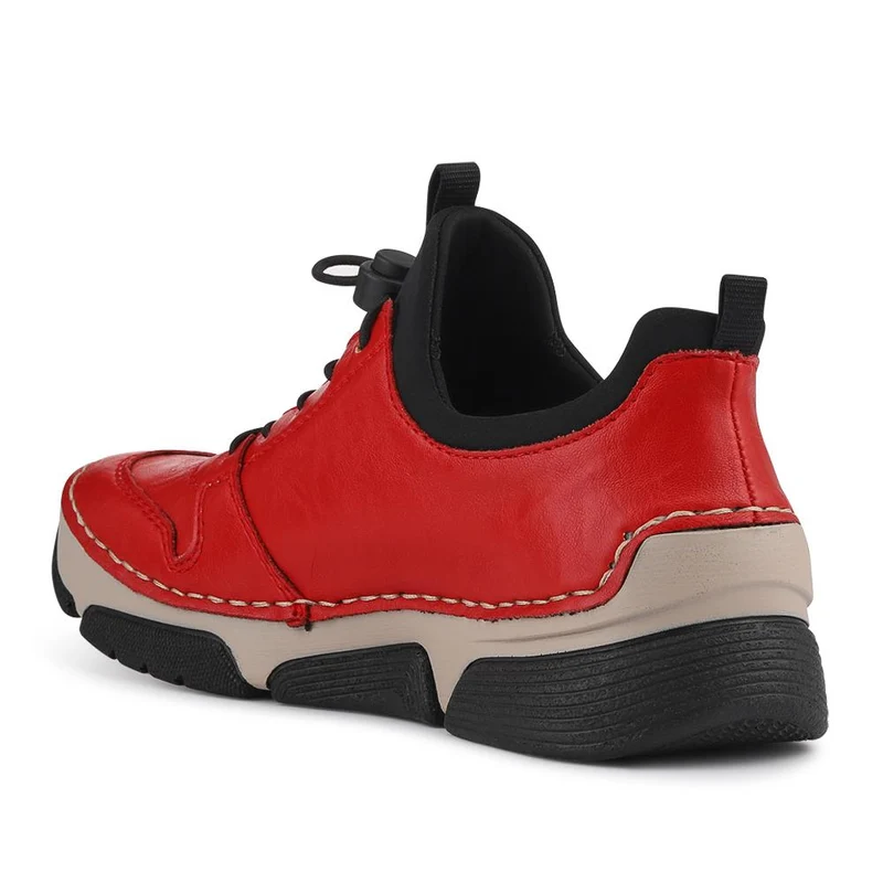 Rieker Lace-Up Trainers - RKR42506 / 327 792 - Red