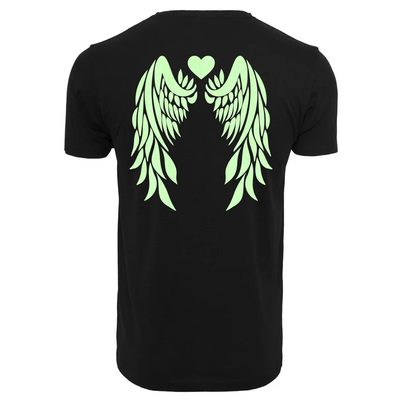 T-Shirt Shirt - Angel Wings - Druck Neon Grün - verschiedene Farben zur Auswahl
