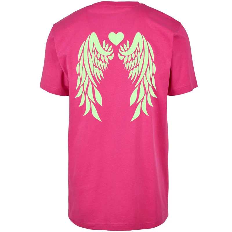 T-Shirt Shirt - Angel Wings - Druck Neon Grün - verschiedene Farben zur Auswahl