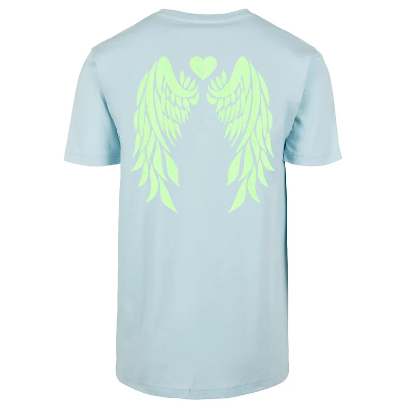 T-Shirt Shirt - Angel Wings - Druck Neon Grün - verschiedene Farben zur Auswahl