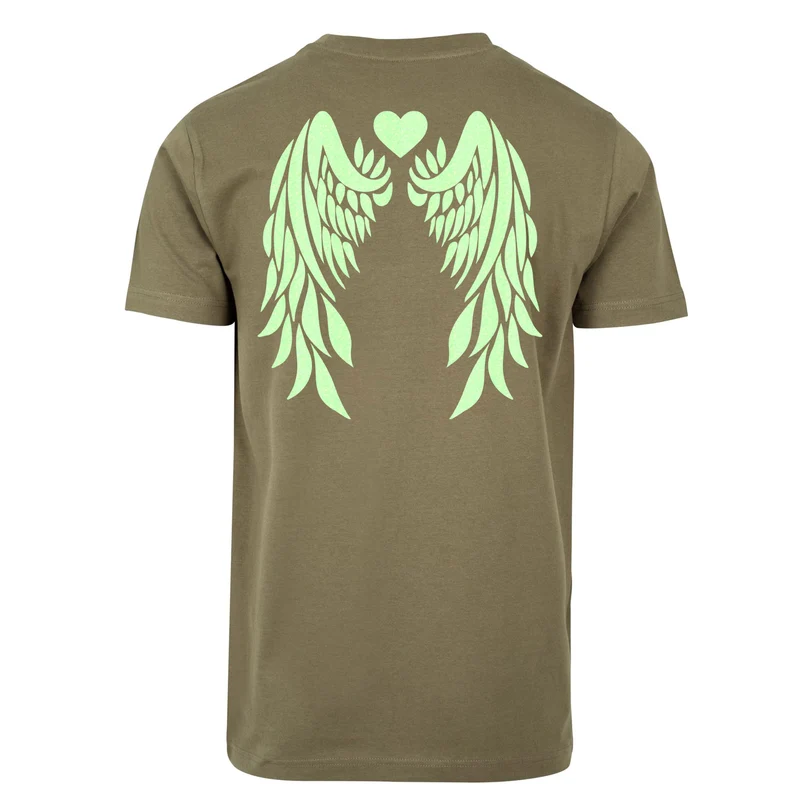 T-Shirt Shirt - Angel Wings - Druck Neon Grün - verschiedene Farben zur Auswahl