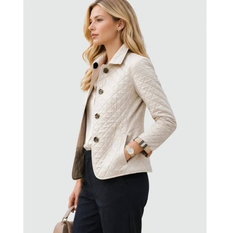 Muna | Damen Steppjacke mit Kragen und Knöpfen