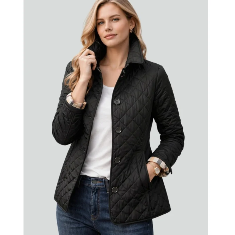 Muna | Damen Steppjacke mit Kragen und Knöpfen