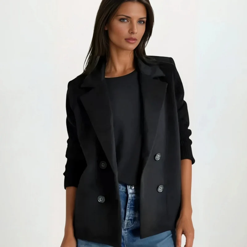 Masa | Damen Zweireiher Jacke mit Knöpfen