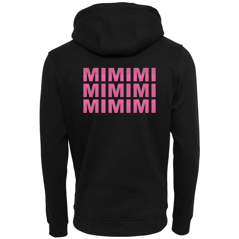 Hoodie - MiMiMi - Druck Neon Rosa Glitter - verschiedene Farben zur Auswahl
