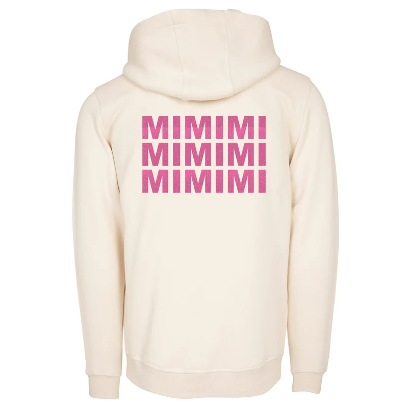 Hoodie - MiMiMi - Druck Neon Rosa Glitter - verschiedene Farben zur Auswahl