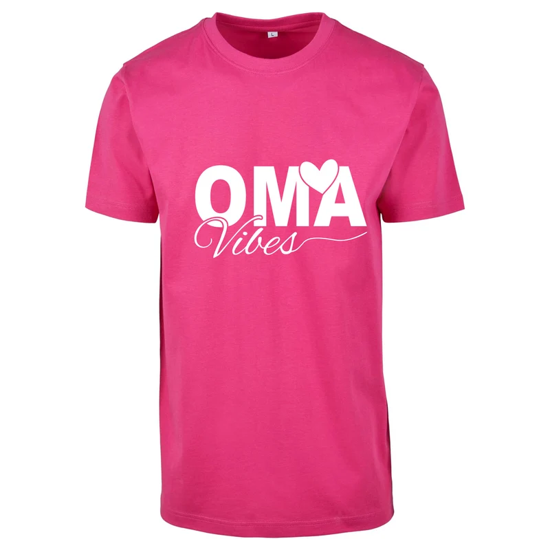 T-Shirt Shirt - Oma Vibes - Druck Weiß Matt - verschiedene Farben zur Auswahl